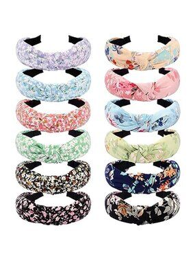 Womens Headbands Set 12 Pack Elastic Fashion Hair Bands Wide Non Slip